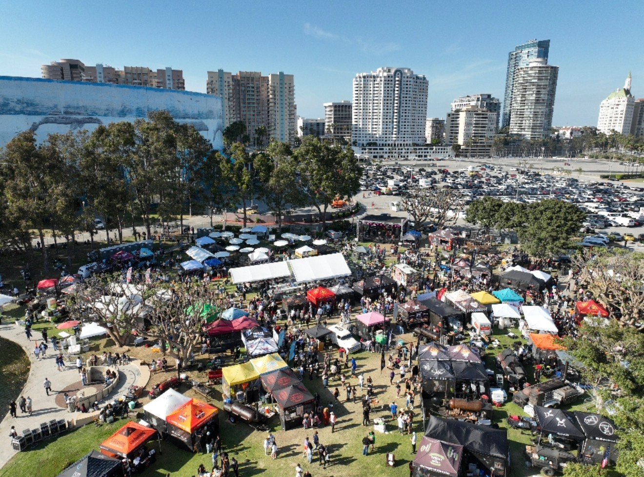 Long Beach BBQ Festival aerial